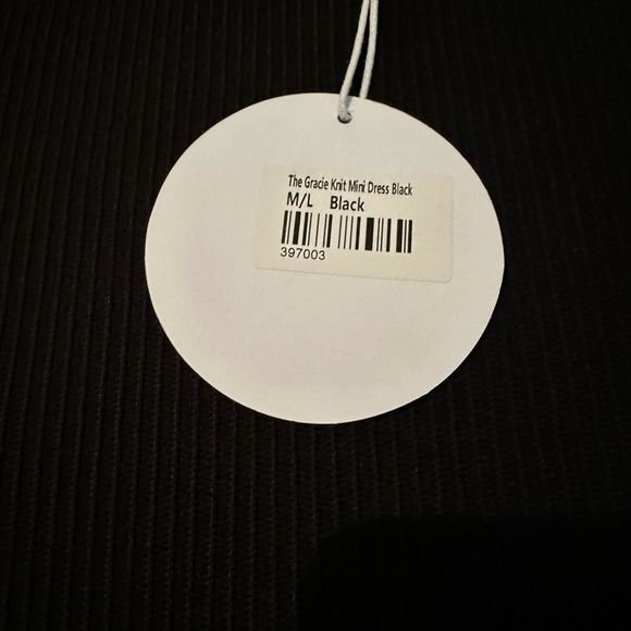 NET Princess Polly THE GRACIE KNIT MINI DRESS BLACK Bodycon Size M/L - Picture 4 of 8
